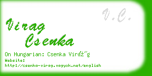 virag csenka business card